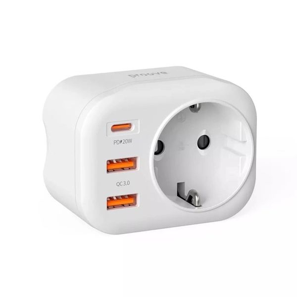 Proove Multifunctional Socket PD-01 EU 1AC розетка розгалужувач 2USB +Type-C 266 фото