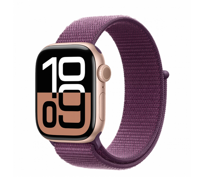 Apple Watch Series 10 42mm Rose Gold Aluminium Case with Plum Sport Loop (MWWK3) 4456 фото