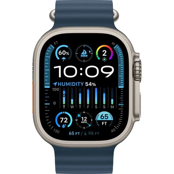 Apple Watch Ultra 2 GPS + Cellular 49mm Titanium Case with Blue Ocean Band (MREG3) 330 фото