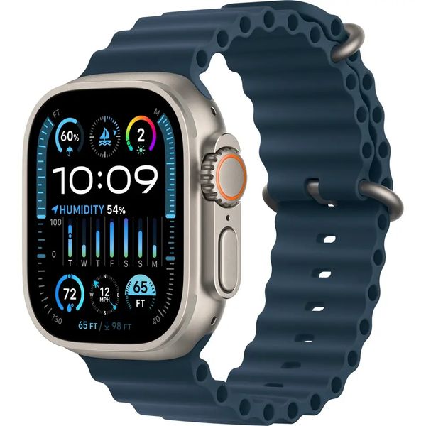 Apple Watch Ultra 2 GPS + Cellular 49mm Titanium Case with Blue Ocean Band (MREG3) 330 фото