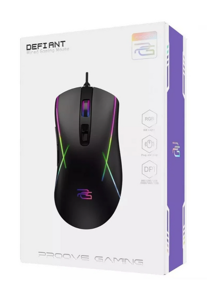 Дротова ігрова мишка Proove Gaming Defiant black 65433 фото