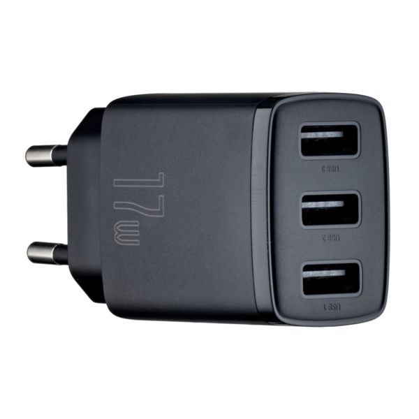 Блочок Baseus Compact Charger 3U 17W EU Black 506 фото