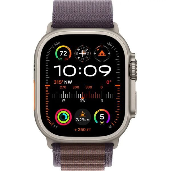 Apple Watch Ultra 2 GPS + Cellular 49mm Titanium Case with Indigo Alpine Loop - Medium(MRET3) 558 фото