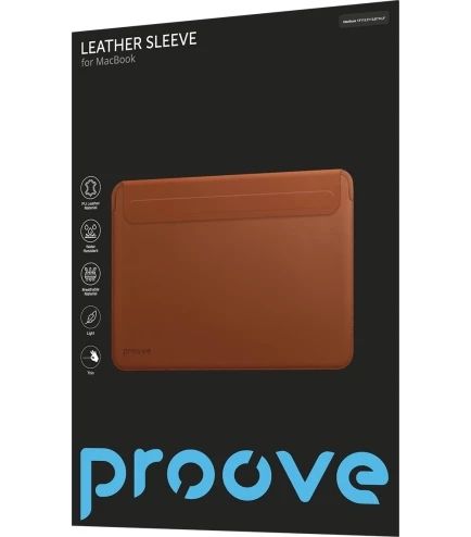 Чохол Proove Leather Sleeve MacBook 13"/13,3"/13,6"/14,2" brown 280 фото