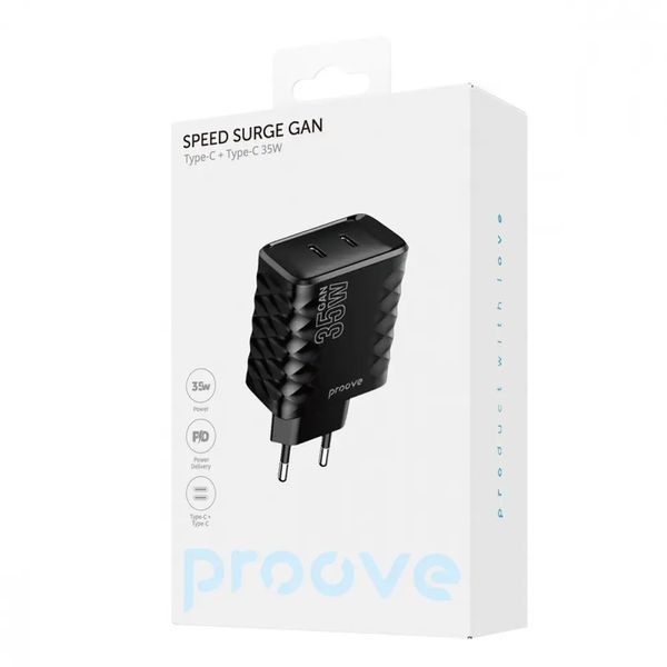 Блочок Proove Speed Surge Gan 35W (Type-C + Type-C) 512 фото