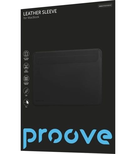 Чохол Proove Leather Sleeve MacBook 13"/13,3"/13,6"/14,2" black 283 фото