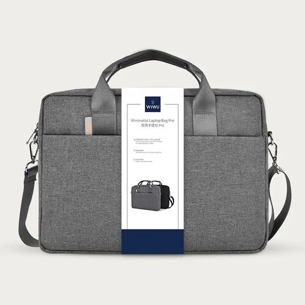 Сумка для ноутбука 14-14.2 Wiwu Minimalist Laptop Bag/gray 564 фото