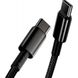 Кабель Baseus Tungsten Gold Fast Charging Data Cable Type - C to Type - C 100W 1m Black 286 фото 2